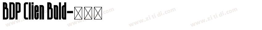 BDP Clien Bold字体转换